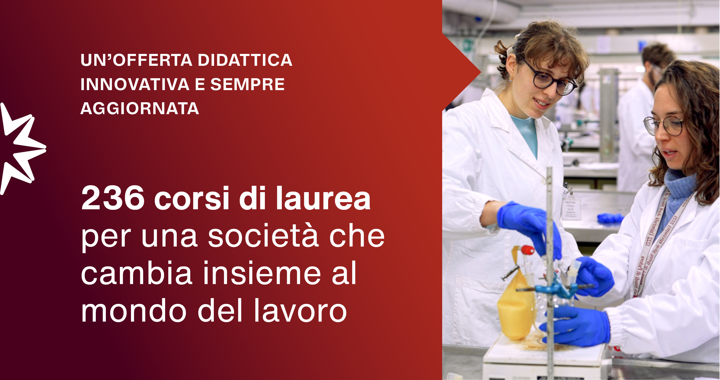 UNA VOCAZIONE INTERNAZIONALE 62 corsi di studio offerti in lingua inglese centinaia di accordi di scambio e mobilità per studio, tirocinio, ricerca