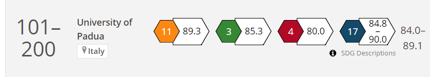 risultati complessivi Impact Ranking 2024