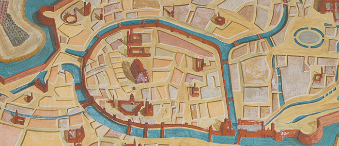 affresco in galleria del rettorato, Palazzo Bo