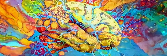 colored drawing of an expanded brain