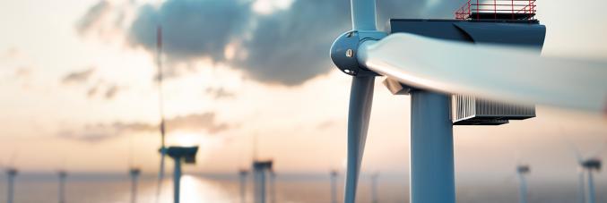 pala su sfondo offshor eolico