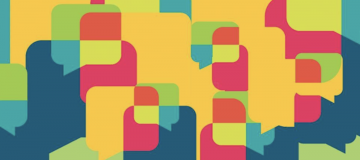 spazi di fumetti rettangolari sovrapposti in guisa di puzzle