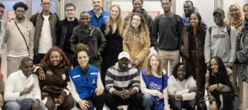 group of refugee students